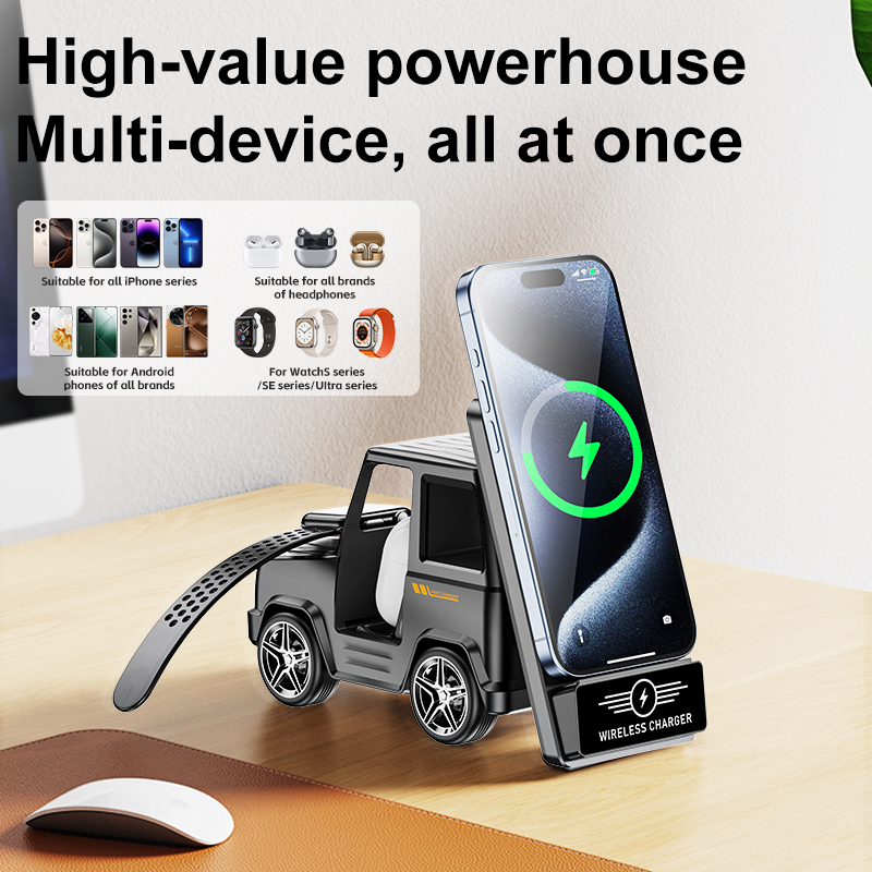 Smartwatch X - Caricabatterie wireless multifunzionale 3 in 1