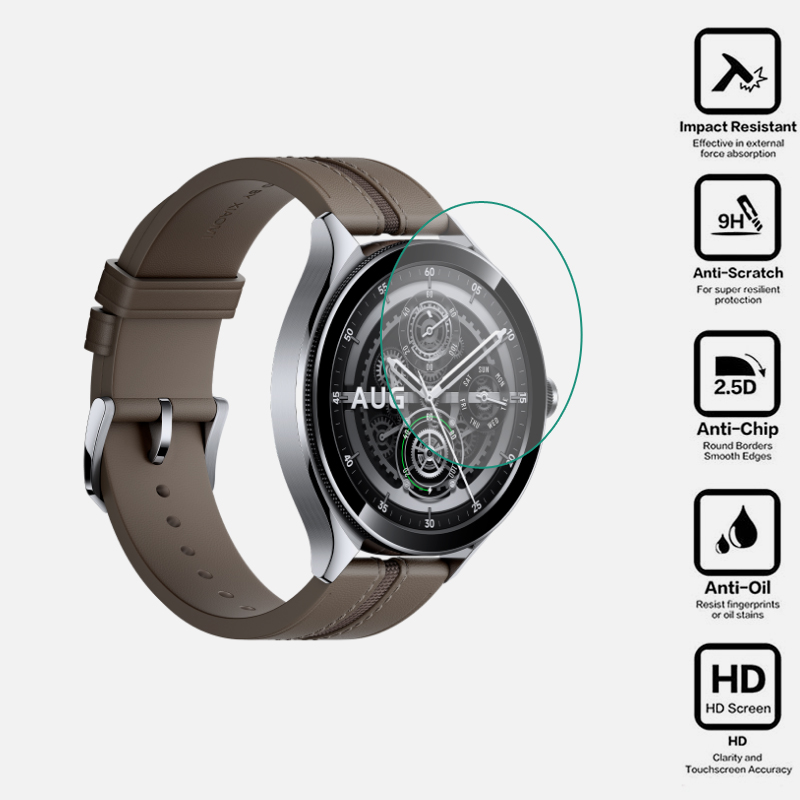 Xiaomi Smartwatch Accessories - Pellicola protettiva trasparente in vetro temperato