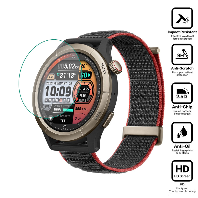 Amazfit Smartwatch Accessories - Pellicola protettiva trasparente per Smartwatch HD