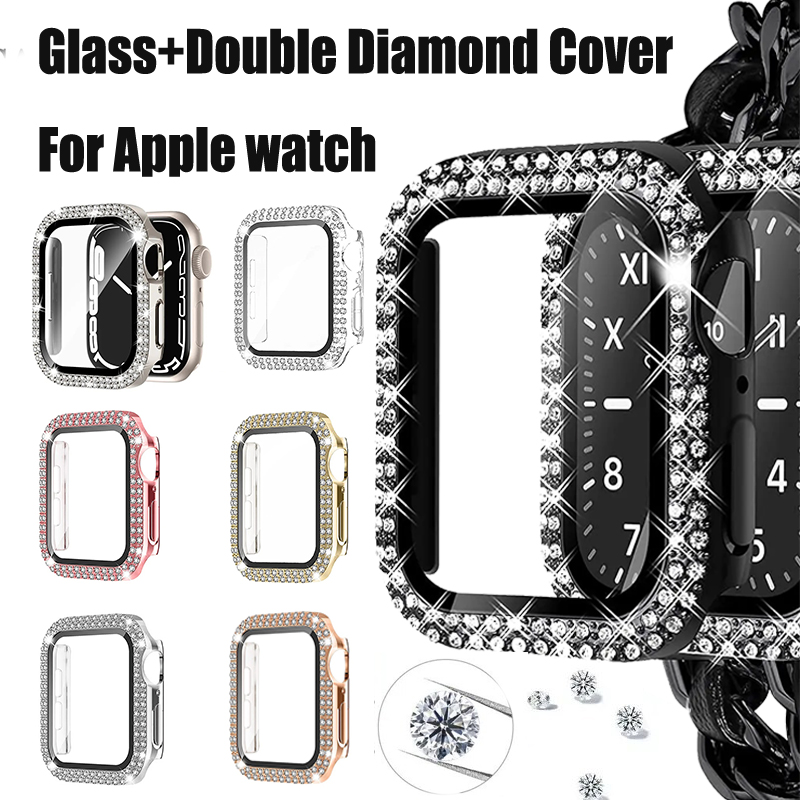 Smartwatch Band Accessories - Vetro + copertura diamante per custodia