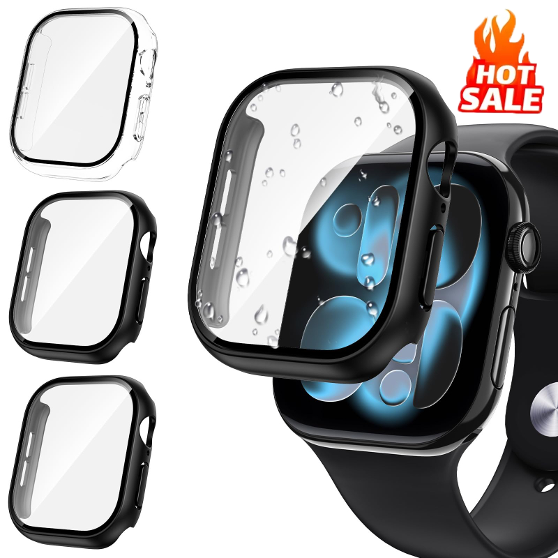 Apple Smartwatch Accessories - 3 pezzi di vetro + copertura